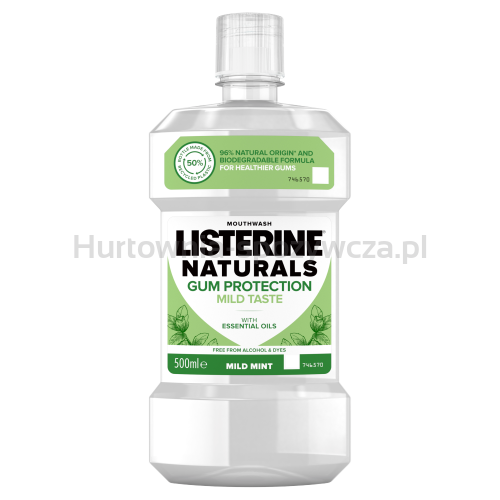 Listerine Płyn Do Płukania Jamy Ustnej Naturals Gum Protection  Mild Taste 500 Ml