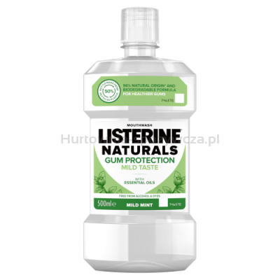 Listerine Płyn Do Płukania Jamy Ustnej Naturals Gum Protection Mild Taste 500 Ml