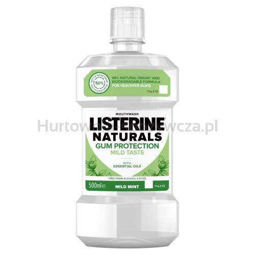 Listerine Płyn Do Płukania Jamy Ustnej Naturals Gum Protection Mild Taste 500 Ml