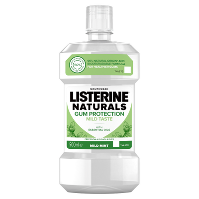 Listerine Płyn Do Płukania Jamy Ustnej Naturals Gum Protection  Mild Taste 500 Ml