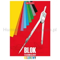 Herlitz Blok techniczny A4 10 kolorowych kartek