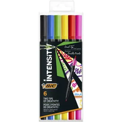 BIC Pisaki  Intensity Dual Tip dwustronne Etui 6szt