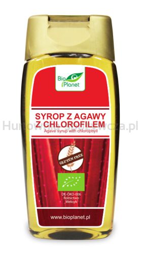 Syrop Z Agawy Z Chlorofilem Bezglutenowy Bio 350 G (250 Ml) - Bio Planet [BIO]