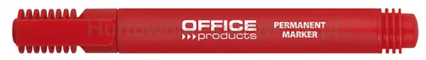 Office Products Marker Permanentny Okrągły, 1-3Mm (Linia), Czerwony 