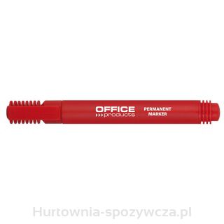 Marker Permanentny Office Products, Okrągły, 1-3Mm (Linia), Czerwony