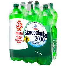 Staropolanka Woda 2000 Woda gazowana 1,5 litra SK