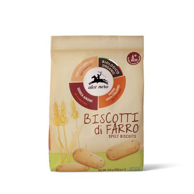 Ciastka Z Orkiszu Z Witaminą B1 Dla Dzieci Od 6 Miesiąca Bio 250 G - Alce Nero [BIO]