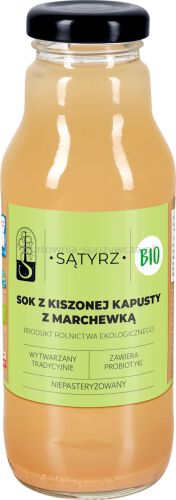 Sok Z Kapusty Kiszonej Z Marchewką Bio 300 Ml - Sątyrz [BIO]