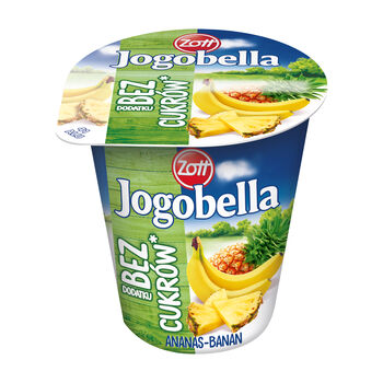 Zott Jogobella Bez Dodatku Cukrów Classic Ananas-Banan/Pieczone Jabłko/Jagoda/Malina Mix Jogurtów 150 G