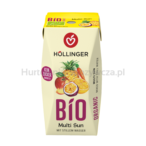 Nektar Wieloowocowy + Marchew Bez Dodatku Cukrów (Multi Sunrise) Bio 200 Ml - Hollinger [BIO]