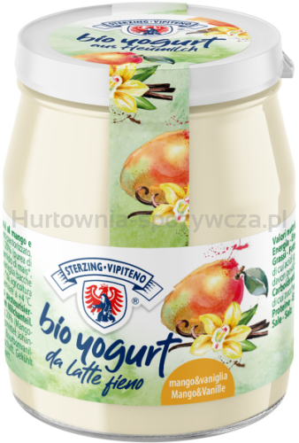 Jogurt Mango - Wanilia Z Mleka Siennego Bezglutenowy Bio 150 G (Słoik)- Sterzing-Vipiteno [BIO]