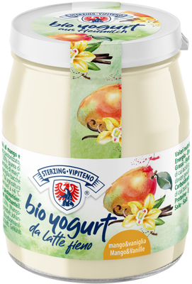 Jogurt Mango - Wanilia Z Mleka Siennego Bezglutenowy Bio 150 G (Słoik)- Sterzing-Vipiteno [BIO]