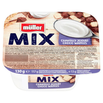 Muller Jogurt Mix Śmietankowy Z Choco Waffles 130G