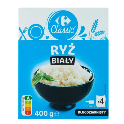 Carrefour Ryż Biały Długoziarnisty 400 G