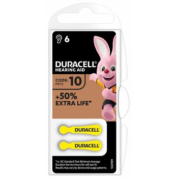 Duracell Baterie Do Aparatów Słuchowych Ha10 6 Szt.