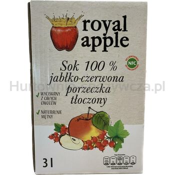 Royal Apple  Sok Jabłko-Czerwona Porzeczka NfcTłoczony 3L