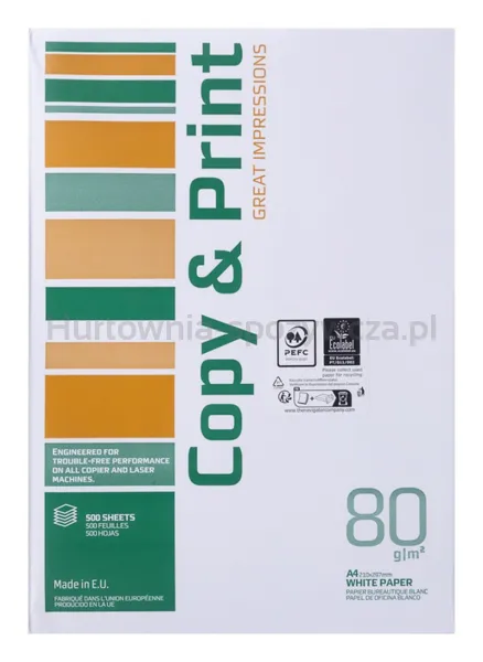 Papier Ksero COPY&PRINT, A4, klasa C, 80gsm, 500 ark.