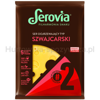 Serovia #2 ser dojrzewający typ szwajcarski tłusty, plastry 135g