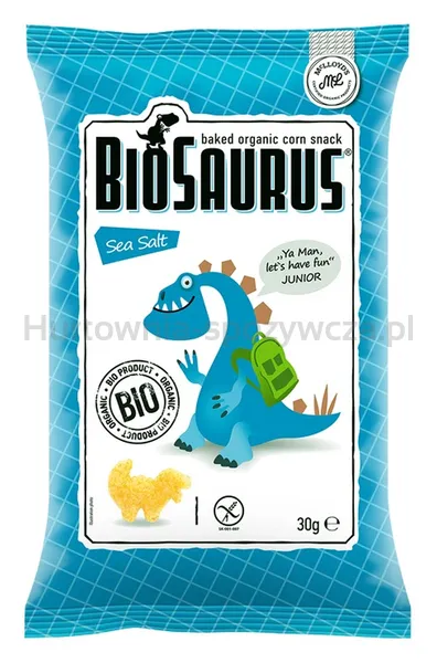 Chrupki Kukurydziane Dinozaury Z Solą Morską Bezgl. Bio 30 G