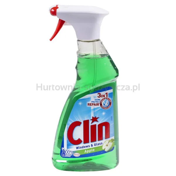 Płyn do mycia szyb CLIN Jabłko, pompka, 500ml