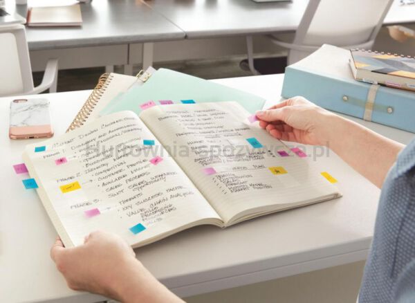 Post-It Zakładki indeksujące (680-8), PP, 25,4x43,2mm, 50 kart., purpurowe  - 6