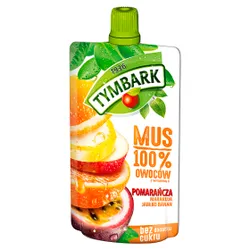 Tymbark Mus 100% Pomarańcza Marakuja Jabłko Banan 120 G