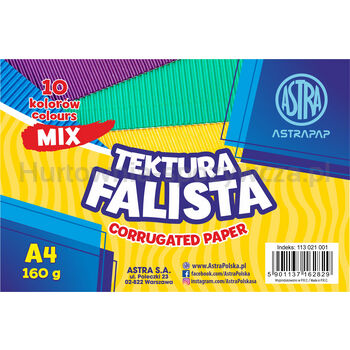 Astra Tektura falista ASTRAPAP A4 mix 10 kol 160g zestaw