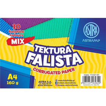 Astra Tektura falista ASTRAPAP A4 mix 10 kol 160g zestaw