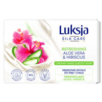 Luksja Mydło W Kostce Silk Care Kremowe Do Rąk I Cała Aloes I Hibiskus 100 G