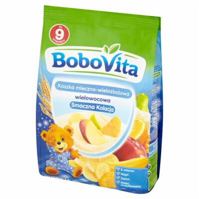 Bobovita Kaszka Mleczno-Zbożowa 4 Owoce Po 8 Miesiącu 230 G