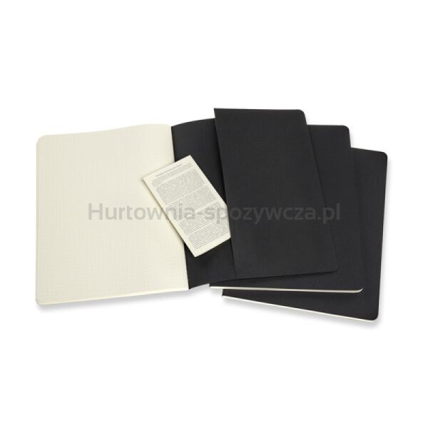 Zestaw 3 Zeszytów MOLESKINE Cahier Journals XL (19x25cm) w kropki, 120 stron, czarny - 9