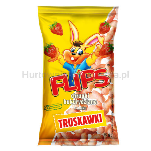 Flips Chrupki Kukurydziane O Smaku Truskawkowym 70G Sante