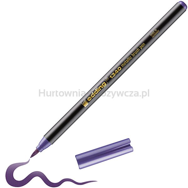 Edding Pisak z końcówką pędzelkową e-1340 metaliczny fioletowy 