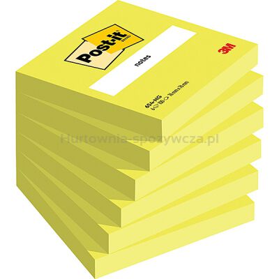 Post-It Karteczki samoprzylepne (654N), 76x76mm, 1x100 kart., jaskrawy zielony [BIURO]