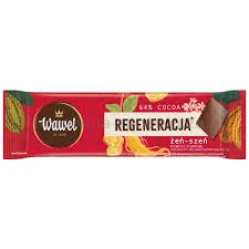 Wawel Miniczekolada Funkcjonalna Regeneracja - Gorzka 64% Cocoa Z Żeń-Szeniem I Witaminami 20G