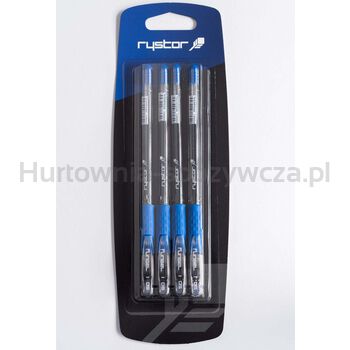 Rystor Pióro żelowe G-032 FUN GEL niebieski 4szt. blister 