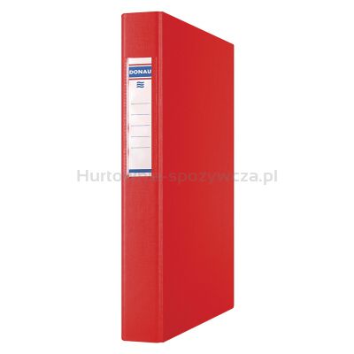 Donau Segregator ringowy PP, A4/2R/25mm, czerwony 