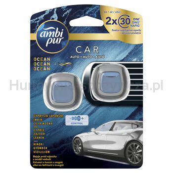 Ambi Pur Car Ocean Samochodowy Odświeżacz Powietrza 2X2 Ml