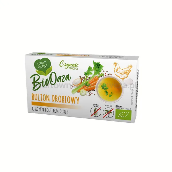 Biooaza Bulion Kostki Drobiowe Bez Dodatku Cukrów Bezglutenowe Bio (6 X 11 G)  