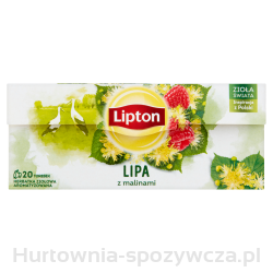Herbatka Lipton Lipa Z Malinami 20 Torebek. Herbatka Ziołowa Aromatyzowana.