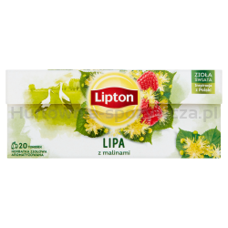 Lipton Herbatka Lipa Z Malinami 20 Torebek. Herbatka Ziołowa Aromatyzowana.