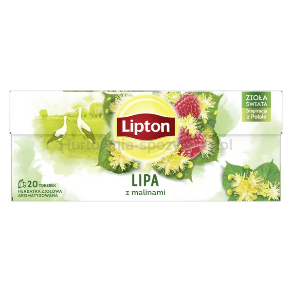 Lipton Herbata Lipa Z Malinami 20 Torebek. Herbatka ZiołowaAromatyzowana.