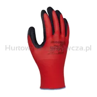Rękawice DONAU SAFETY Super Latex, kat. II, rozm. 9, czerwone - 2
