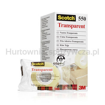 4 X Taśma transparent 550 - 19MM X 33M