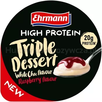 High Protein Triple Dessert White Choc and Raspberry 200g