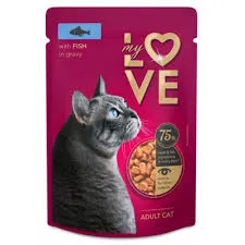 My Love pełnowartościowa karma w saszetkach dla dorosłych kotów z rybą w sosie 85 g
