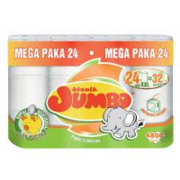 Słonik Jumbo Papier Toaletowy Bawełna 24 Rolki 3-Warstwowy