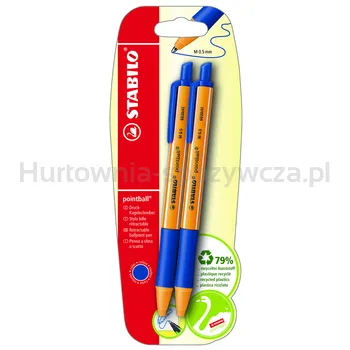 Stabilo Długopis Pointball 2Szt. Niebieski