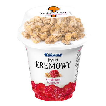 Bakoma Jogurt Kremowy Malina Z Granolą 230G