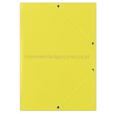 Donau Teczka z gumką karton, A4, 400gsm, 3-skrz., żółta 